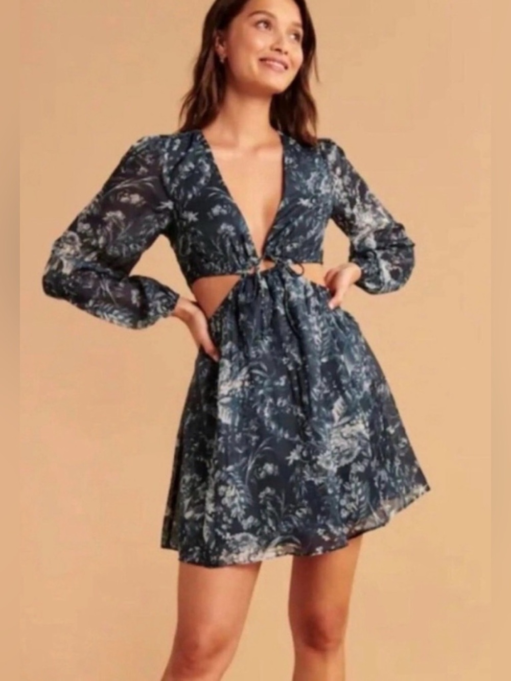 Abercrombie & Fitch Blue Floral Dress